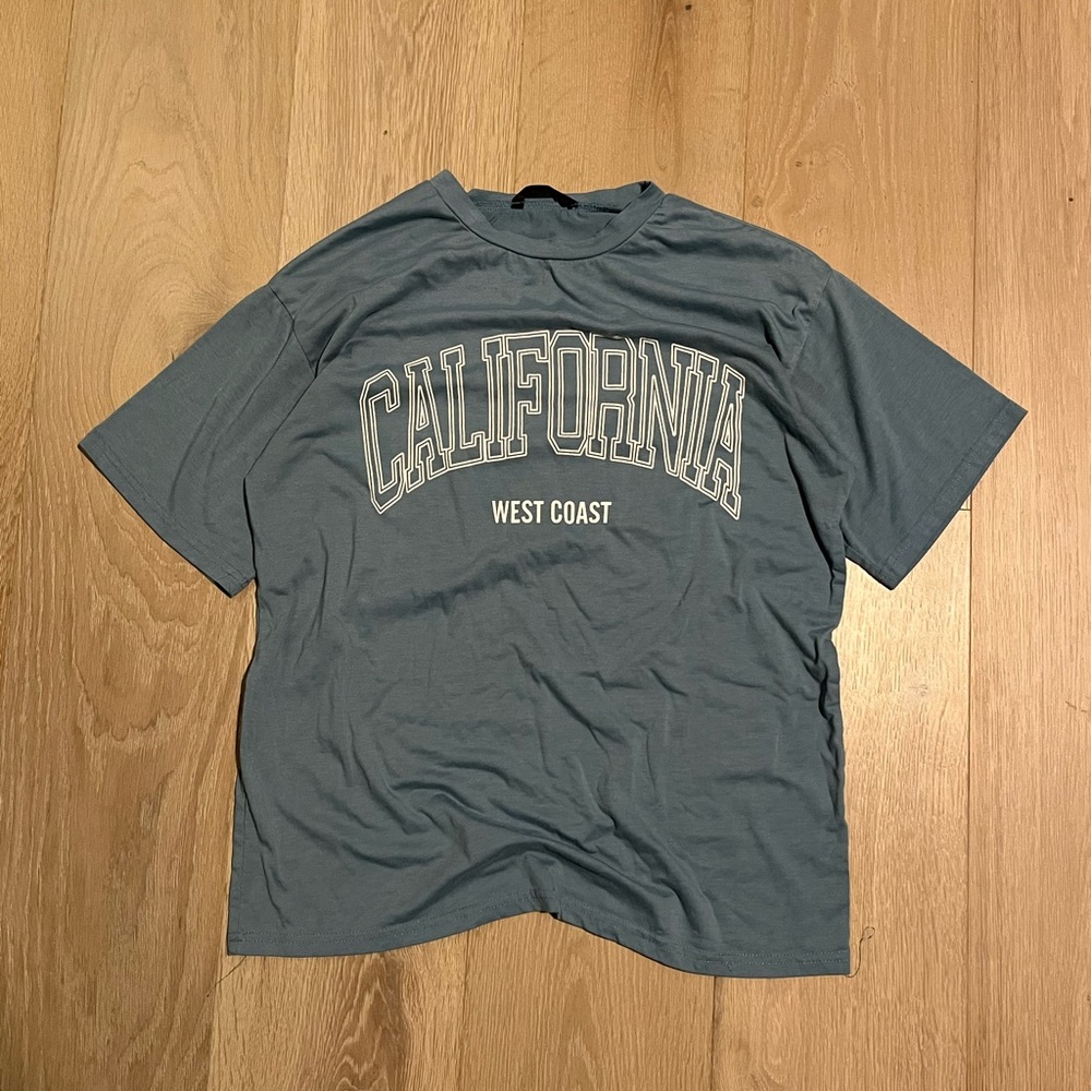 Vintage Light Blue and white California “West Coast” T-shirt